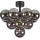 Markslöjd 108845 - Lampadario a plafone MERLOT 13xG9/18W/230V Ø 56 cm nero/fumé