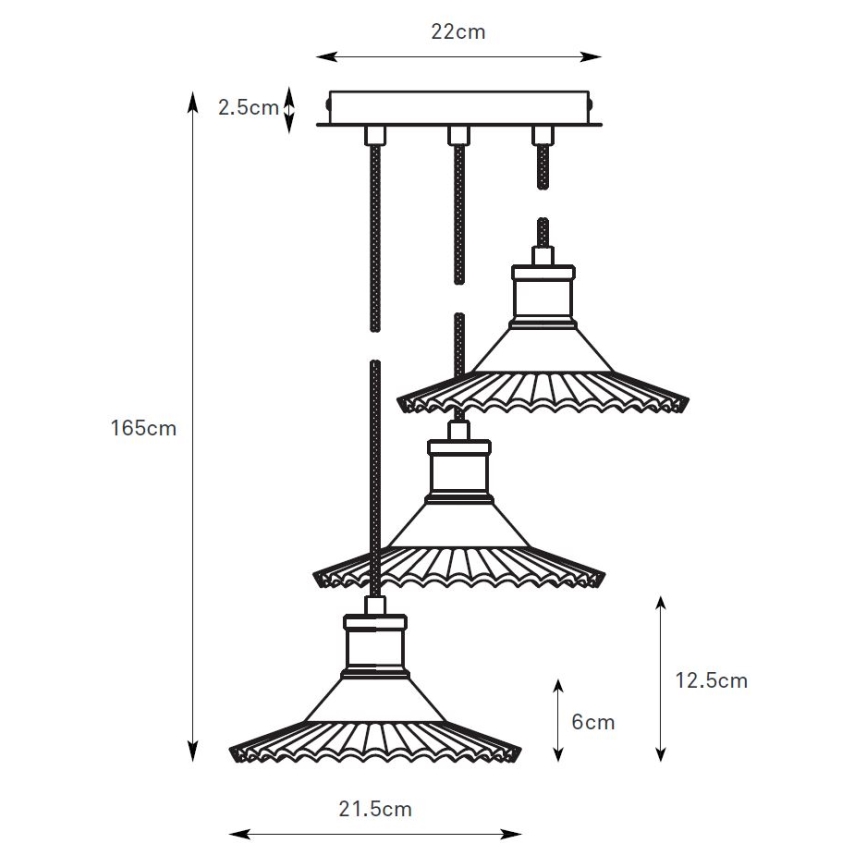 Markslöjd 108853 - Suspension filaire NOVIA 3xE27/40W/230V noir/fumé