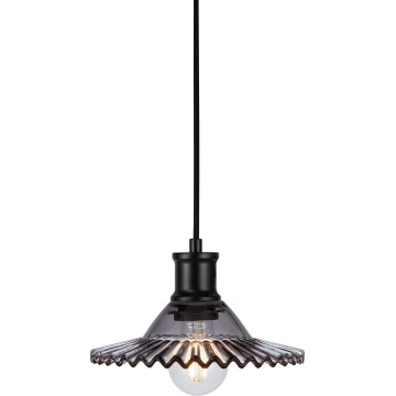 Markslöjd 108854 - Lampadario a sospensione con filo NOVIA 1xE27/40W/230V nero/fumé