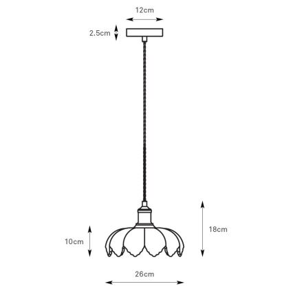 Markslöjd 108857 - Lampadario a sospensione con filo KURAGE 1xE27/40W/230V ottone/bianco
