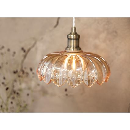 Markslöjd 108858 - Hängeleuchte KURAGE 1xE27/40W/230V Messing/rauchig beige