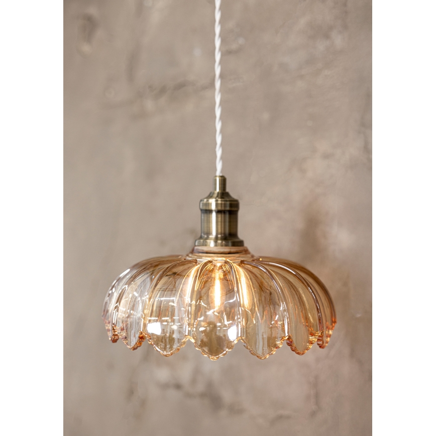 Markslöjd 108858 - Suspension filaire KURAGE 1xE27/40W/230V laiton/fumé beige