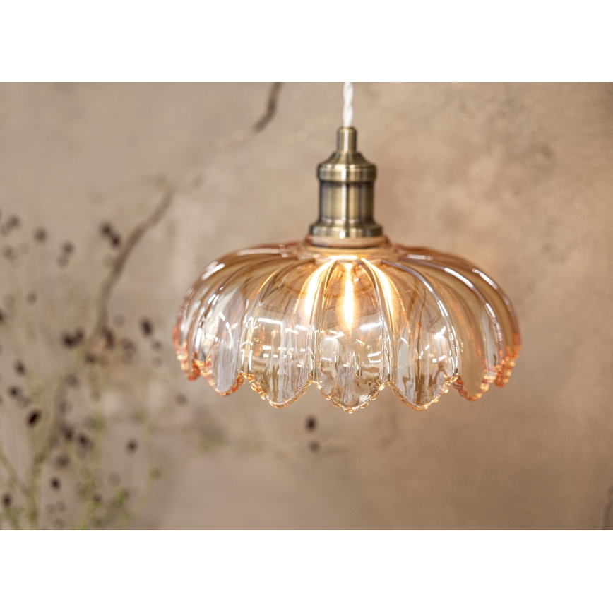 Markslöjd 108858 - Suspension filaire KURAGE 1xE27/40W/230V laiton/fumé beige