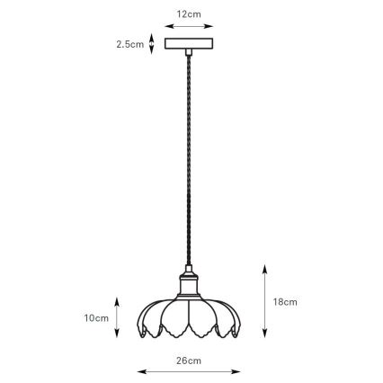 Markslöjd 108858 - Suspension filaire KURAGE 1xE27/40W/230V laiton/fumé beige