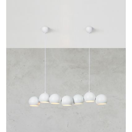 Markslöjd 108859 - Hängeleuchte CUPOLO 7xE14/40W/230V weiß