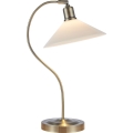 Markslöjd 108863 - Lampada da tavolo VELA 1xE27/40W/230V ottone/bianco