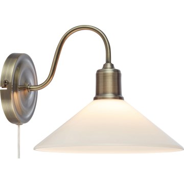 Markslöjd 108865 - Applique VELA 1xE27/40W/230V ottone/bianco
