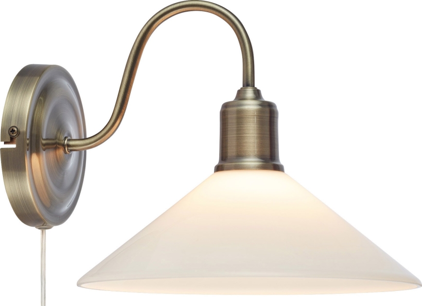 Markslöjd 108865 - Applique VELA 1xE27/40W/230V ottone/bianco