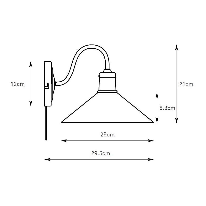 Markslöjd 108866 - Applique VELA 1xE27/40W/230V ottone/verde