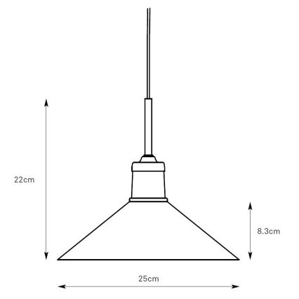 Markslöjd 108868 - Suspension filaire VELA 1xE27/40W/230V laiton/vert