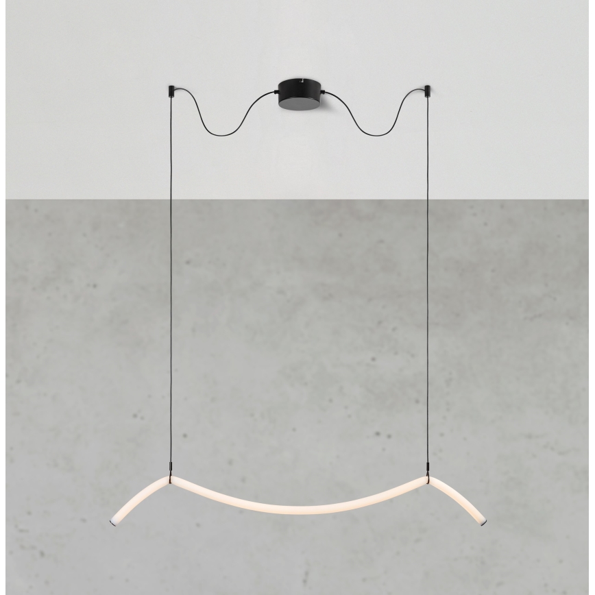 Markslöjd 108873 - Dimmbare LED-Hängeleuchte mit Stahlseil MELT LED/13W/230V 112 cm schwarz