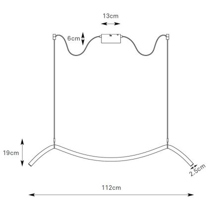 Markslöjd 108873 - Lampada a sospensione dimmerabile con cavo MELT LED/13W/230V 112 cm nero