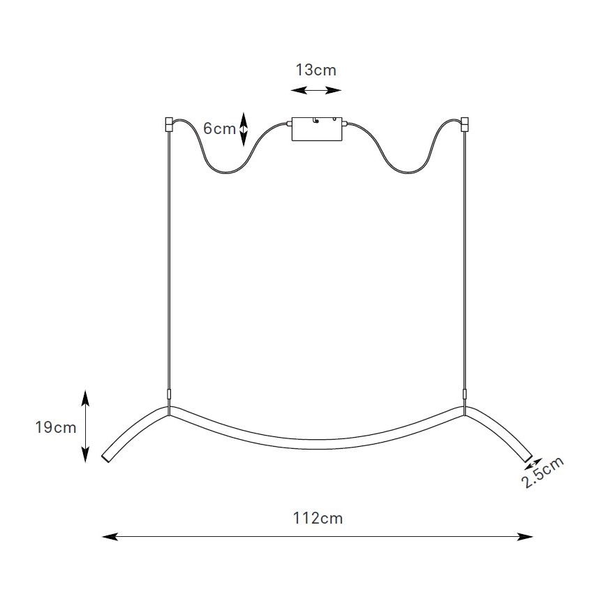 Markslöjd 108873 - Lampada a sospensione dimmerabile con cavo MELT LED/13W/230V 112 cm nero