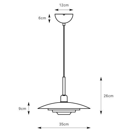 Markslöjd 108875 - Suspension sur câble PINY 1xE27/60W/230V Ø 35 cm beige
