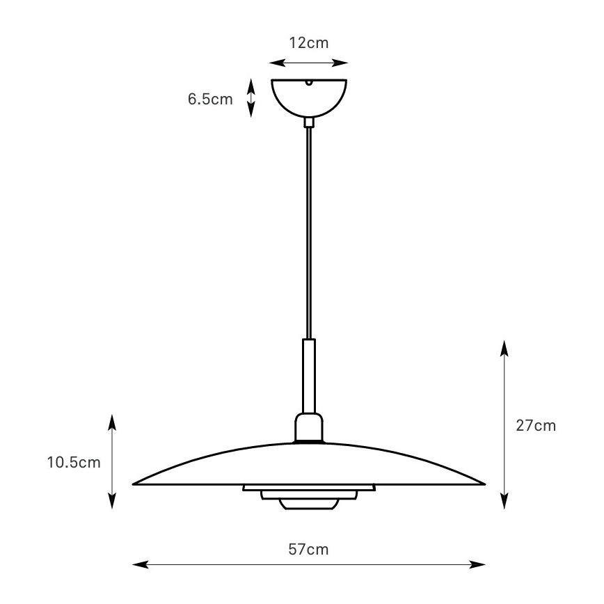 Markslöjd 108877 - Lampadario a sospensione su cavo PINY 1xE27/60W/230V Ø 57 cm beige