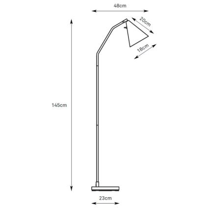 Markslöjd 108889 - Piantana dimmerabile a LED FUNIL LED/4,9W/230V CRI 90 nero