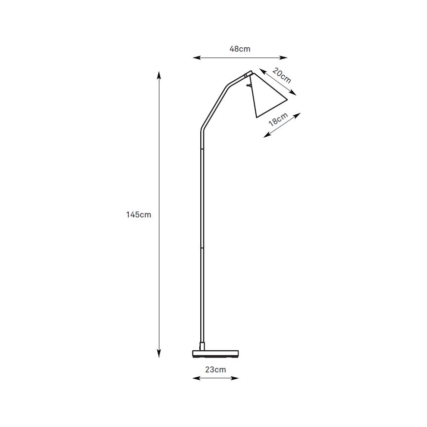 Markslöjd 108889 - Piantana dimmerabile a LED FUNIL LED/4,9W/230V CRI 90 nero