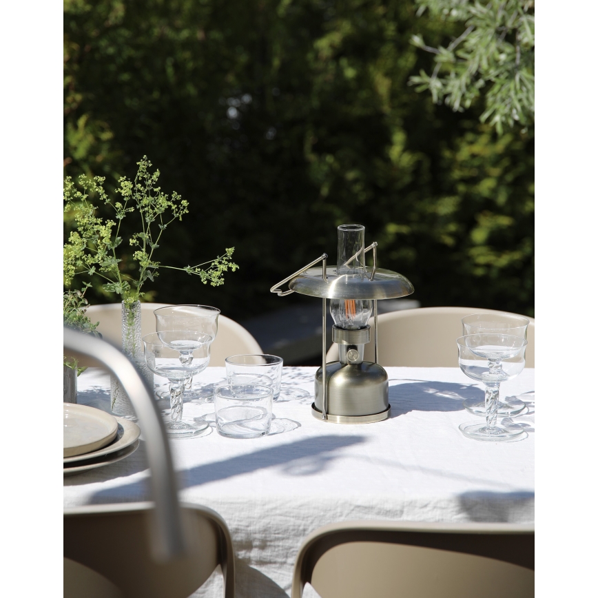 Markslöjd 108894 - Lampada da tavolo ricaricabile dimmerabile per esterni LED FANOS LED/2,5W/3,7V 4000 mAh IP44 ottone