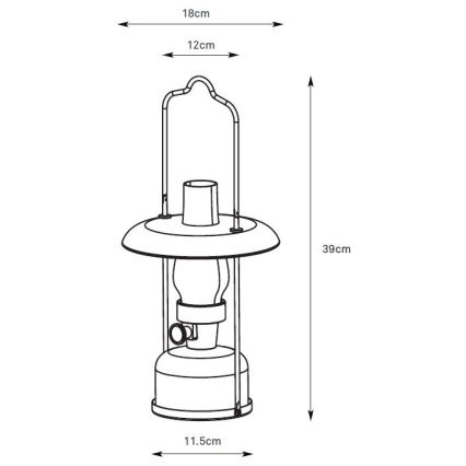 Markslöjd 108894 - Lampada da tavolo ricaricabile dimmerabile per esterni LED FANOS LED/2,5W/3,7V 4000 mAh IP44 ottone