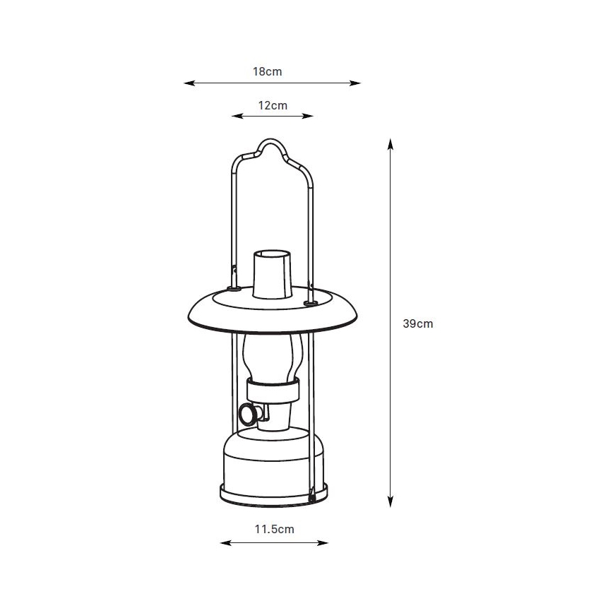 Markslöjd 108894 - Lampada da tavolo ricaricabile dimmerabile per esterni LED FANOS LED/2,5W/3,7V 4000 mAh IP44 ottone