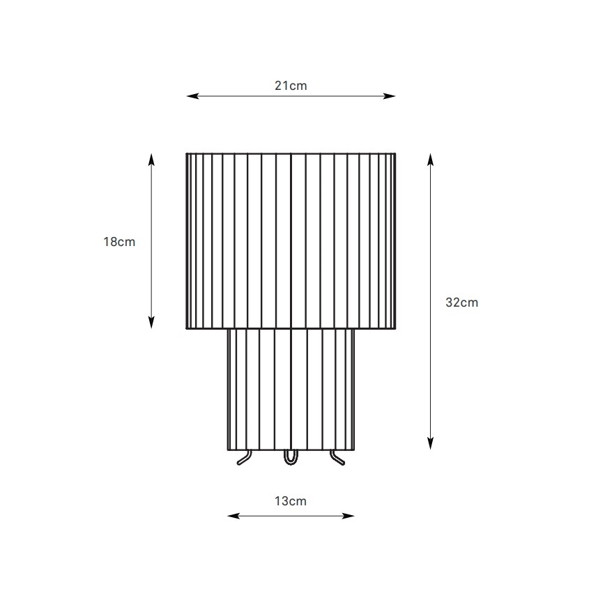 Markslöjd 108895 - Lampada da tavolo CATIS 1xE27/60W/230V 32 cm bianca