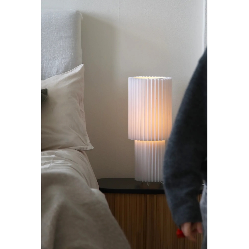 Markslöjd 108897 - Lampada da tavolo CATIS 1xE27/60W/230V 45 cm bianca