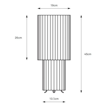 Markslöjd 108897 - Lampada da tavolo CATIS 1xE27/60W/230V 45 cm bianca