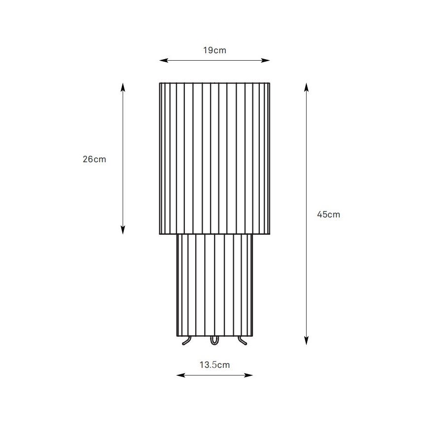 Markslöjd 108897 - Lampada da tavolo CATIS 1xE27/60W/230V 45 cm bianca