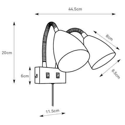 Markslöjd 108900 - CIRO Wandleuchte 2x GU10/7W/230V, weiß