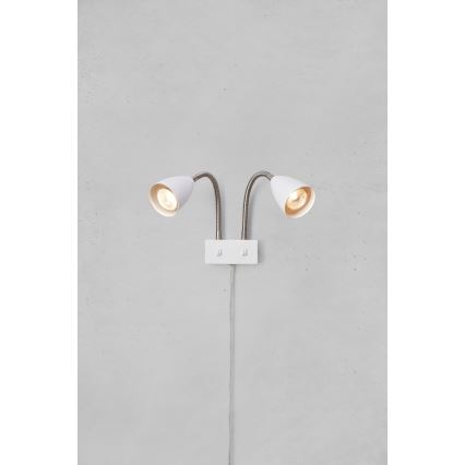 Markslöjd 108900 - Faretto da parete CIRO 2xGU10/7W/230V bianco