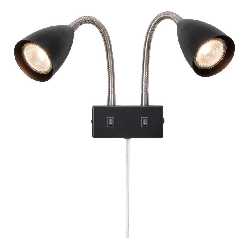 Markslöjd 108901 - Wand-Spotleuchte CIRO 2x GU10/7W/230V schwarz