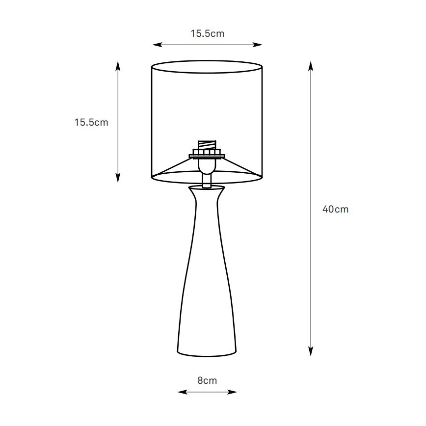 Markslöjd 108904 - Lampada da tavolo BIRILLO 1xE14/60W/230V bianca