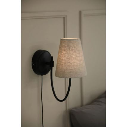 Markslöjd 108907 - Applique murale AMAR 1xE14/40W/230V beige/noir