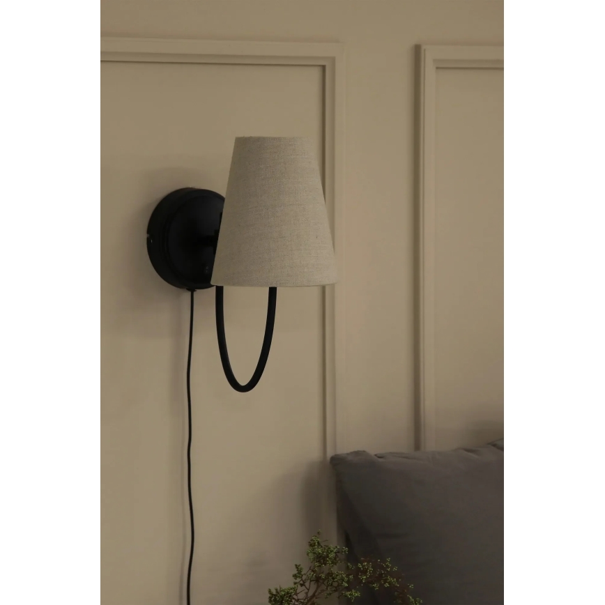 Markslöjd 108907 - Applique murale AMAR 1xE14/40W/230V beige/noir
