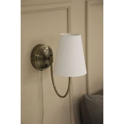 Markslöjd 108908 - Applique AMAR 1xE14/40W/230V bianco/ottone