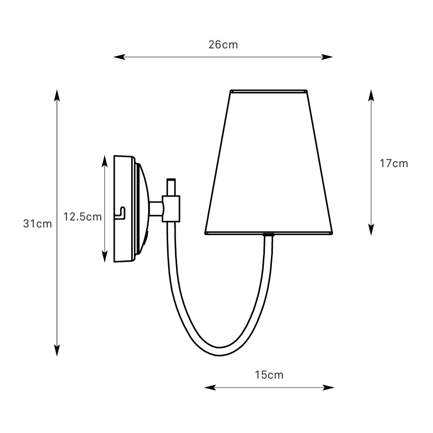 Markslöjd 108908 - Applique AMAR 1xE14/40W/230V bianco/ottone