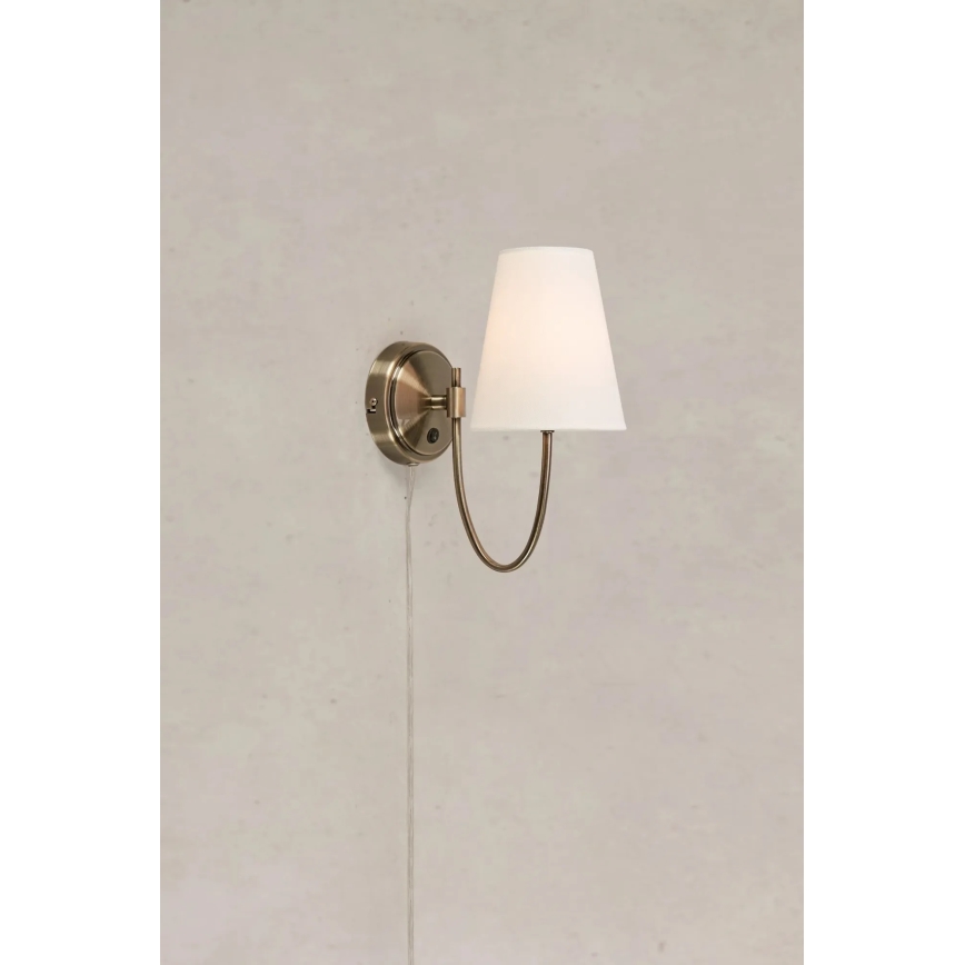 Markslöjd 108908 - Wandleuchte AMAR 1xE14/40W/230V weiß/messing