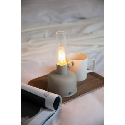 Markslöjd 108921 - Dimmbare, aufladbare LED-Outdoor-Tischleuchte ASTRID LED/2W/1200 mAh IP44 grau