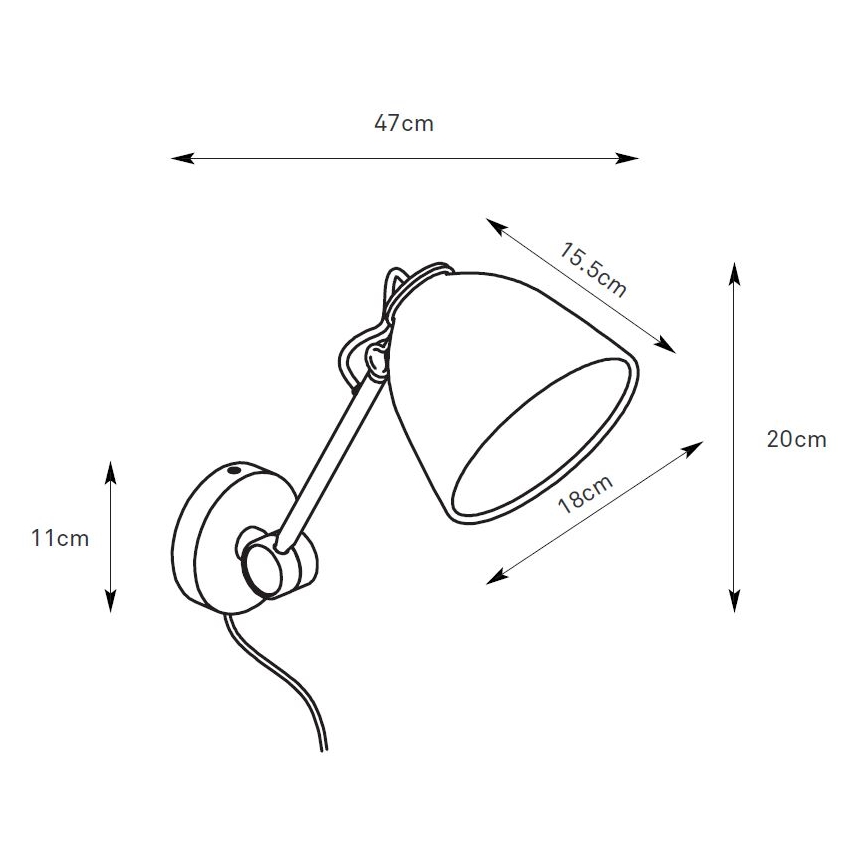 Markslöjd 108964 - Applique murale TILT 1xE27/60W/230V gris