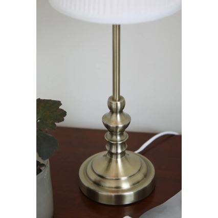 Markslöjd 108969 - Lampada da tavolo NOBLE 1xE14/40W/230V 56 cm bianco/ottone