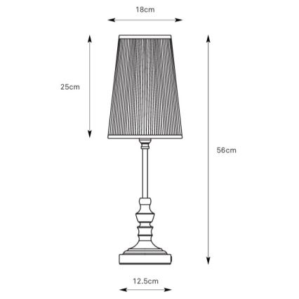 Markslöjd 108969 - Lampada da tavolo NOBLE 1xE14/40W/230V 56 cm bianco/ottone