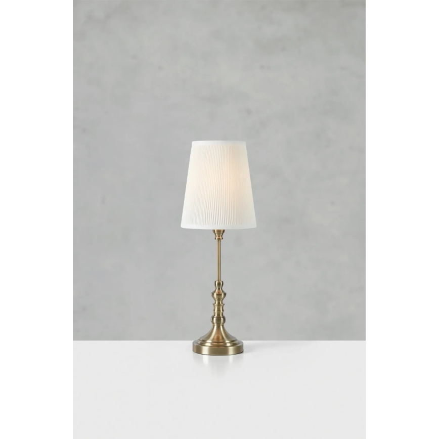 Markslöjd 108970 - Lampe de table NOBLE 1xE14/40W/230V 66 cm blanche/laiton