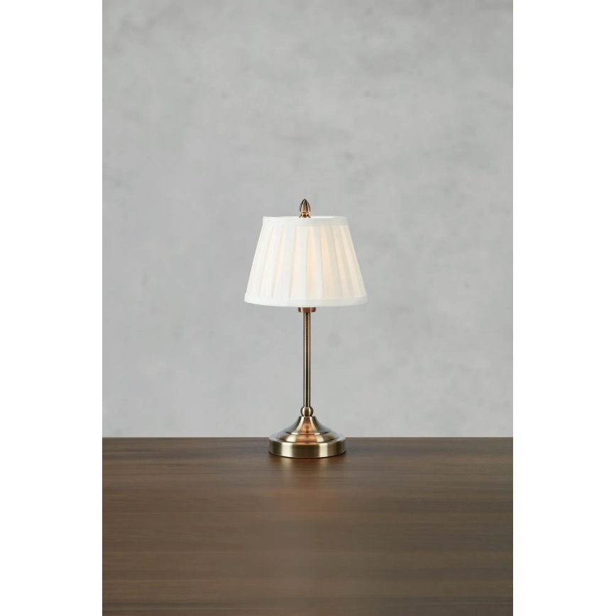 Markslöjd 108973 - Lampe de table OXFORD 1xE14/40W/230V blanche/laiton