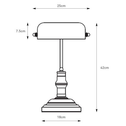 Markslöjd 108977 - Tischlampe BANKERS 1xE14/40W/230V goldfarben