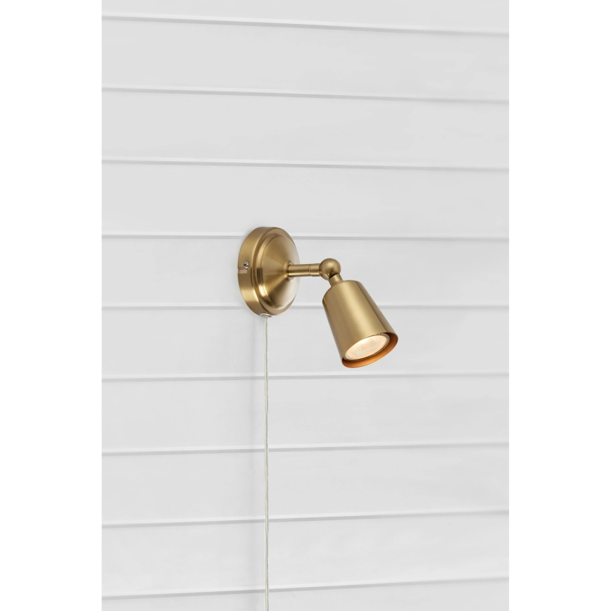 Markslöjd 108978 - Faretto da parete TINY 1xGU10/7W/230V ottone