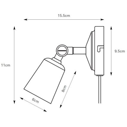 Markslöjd 108978 - Faretto da parete TINY 1xGU10/7W/230V ottone