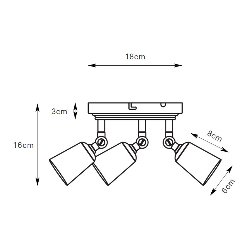 Markslöjd 108981 - Faretto TINY 3xGU10/7W/230V cromo lucido