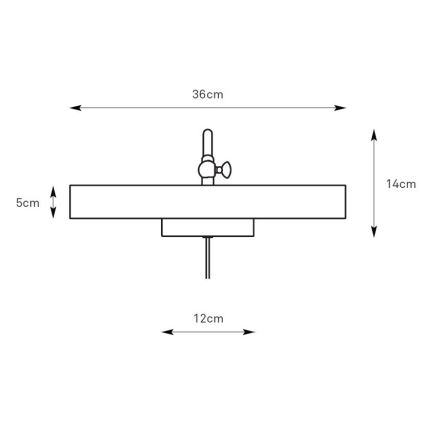 Markslöjd 108982 - Lampada per quadri CIGLIA 2xE14/40W/230V ottone