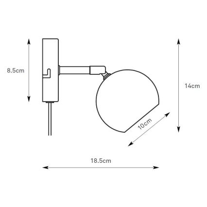 Markslöjd 108984 - Applique murale POP 1xGU10/7W/230V marron