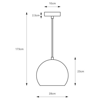 Markslöjd 108986 - Suspension sur câble POP 1xE27/40W/230V Ø 28 cm gris
